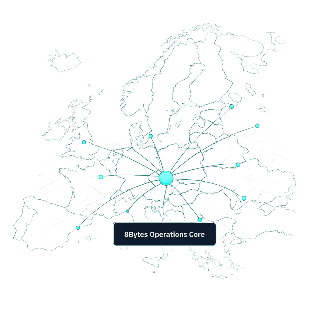 EU Map with 8Bytes on top